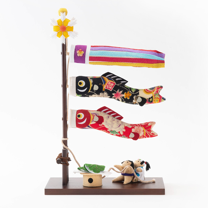 ちりめん雄々鯉のぼり 【夢み屋】※お取り寄せ