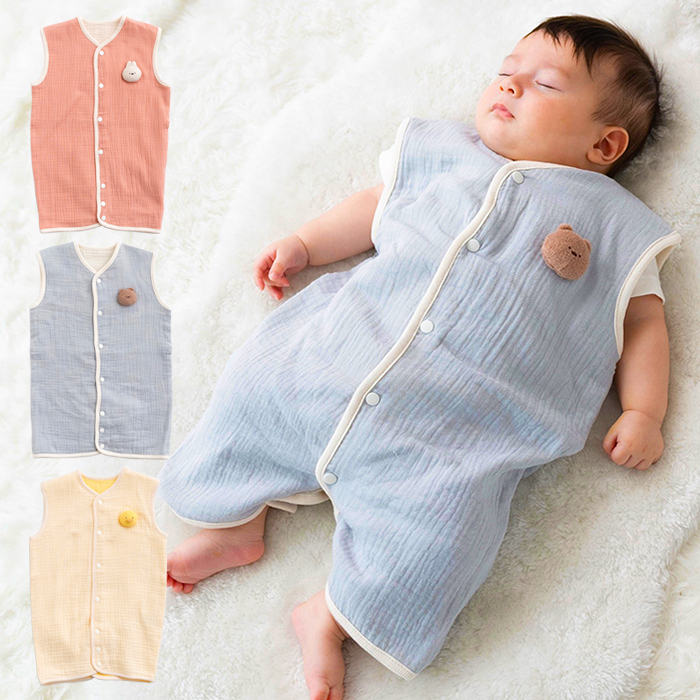 ＼セール30％OFF／ベビー やわらかガーゼスリーパー 【ヌエール ディ リアン】