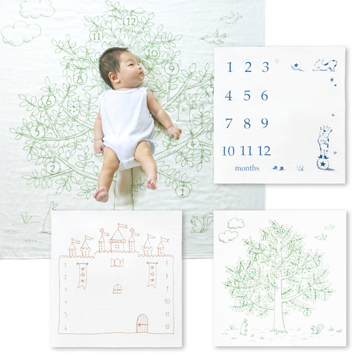 ベビー おくるみ3重ガーゼケット（月齢） 【オルネット】