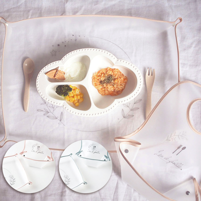 ベビー お食事エプロン＆マット 【リヤンドファミーユ】