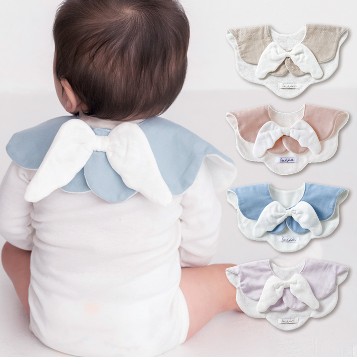 ベビー もこもこ天使スタイ 【リヤンドファミーユ】