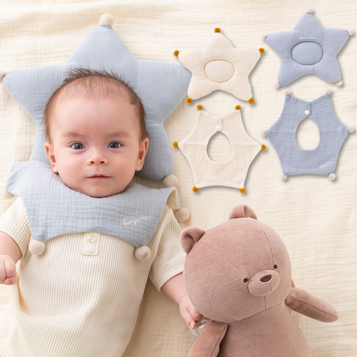 ＼セール30％OFF／ベビー まくら＆スタイset 【ヌエール ディ リアン】