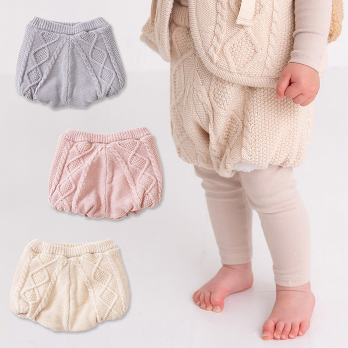 ＼セール30％OFF／ベビー ケーブルニット ブルマ 【ヌエール ディ リアン】