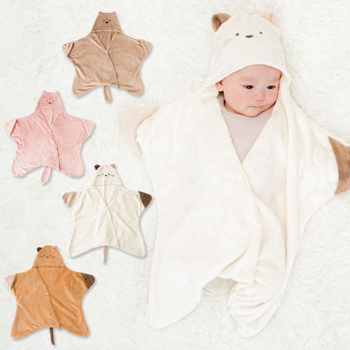 ＼セール20％OFF／ベビー どうぶつ おくるみ 【ヌエール ディ リアン】